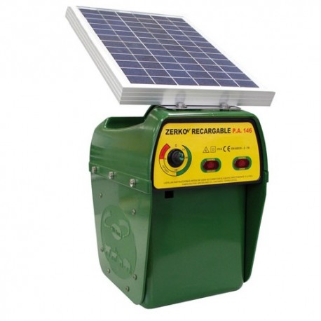 Pastor eléctrico ZERKO-RECARGABLE SOLAR 12V Pastor eléctrico ZERKO-RECARGABLE SOLAR 12V