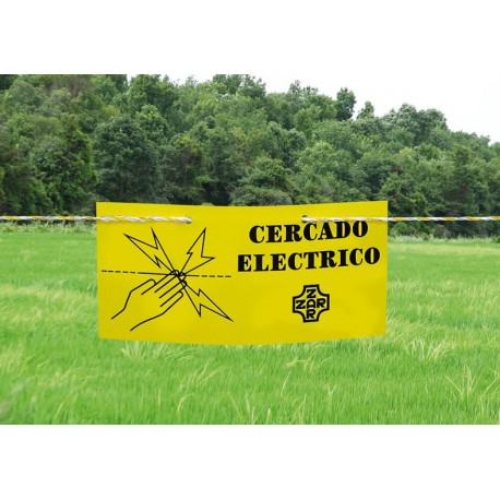 Cartel indicador de cerca eléctrica