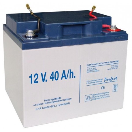 Batería-Gel recargable 12V  40A/h para pastor eléctrico