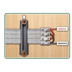 Aislador Z-65 con tornillo M-6 separador 21 cm para poste metal cercdo  eléctrico