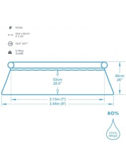 Piscina hinchable redonda FastSet Bestway 2,44 m x 66 cm