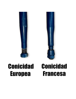 Púa carga pacas con rosca de conicidad europea Mod. 36x950