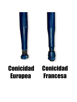 Púa carga pacas con rosca de conicidad francesa Mod. 35x810