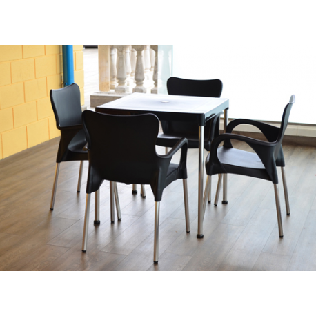 Sillón apilable Negro Sillón apilable Negro