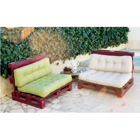 Conjunto cojín para pallet Crema Conjunto cojín para pallet Crema