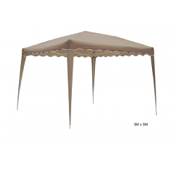 Cenador plegable en acero Taupé